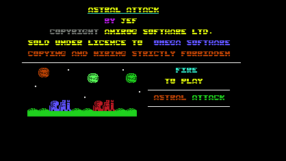 Astral Attack Title Screen